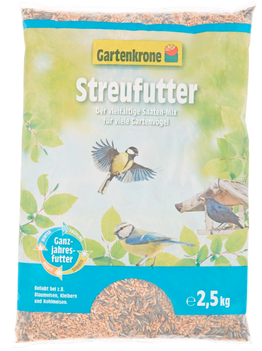 Gartenkrone Streufutter 2,5 Kg, vielfältiger Saaten-Mix, 48682